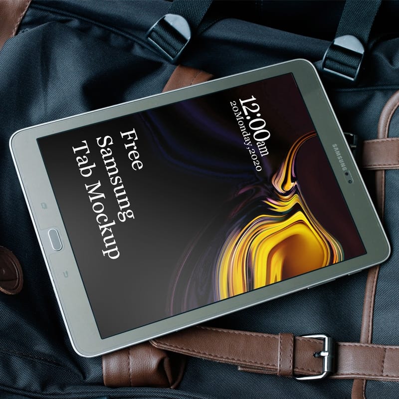 Free Samsung Tab Mockup PSD Template