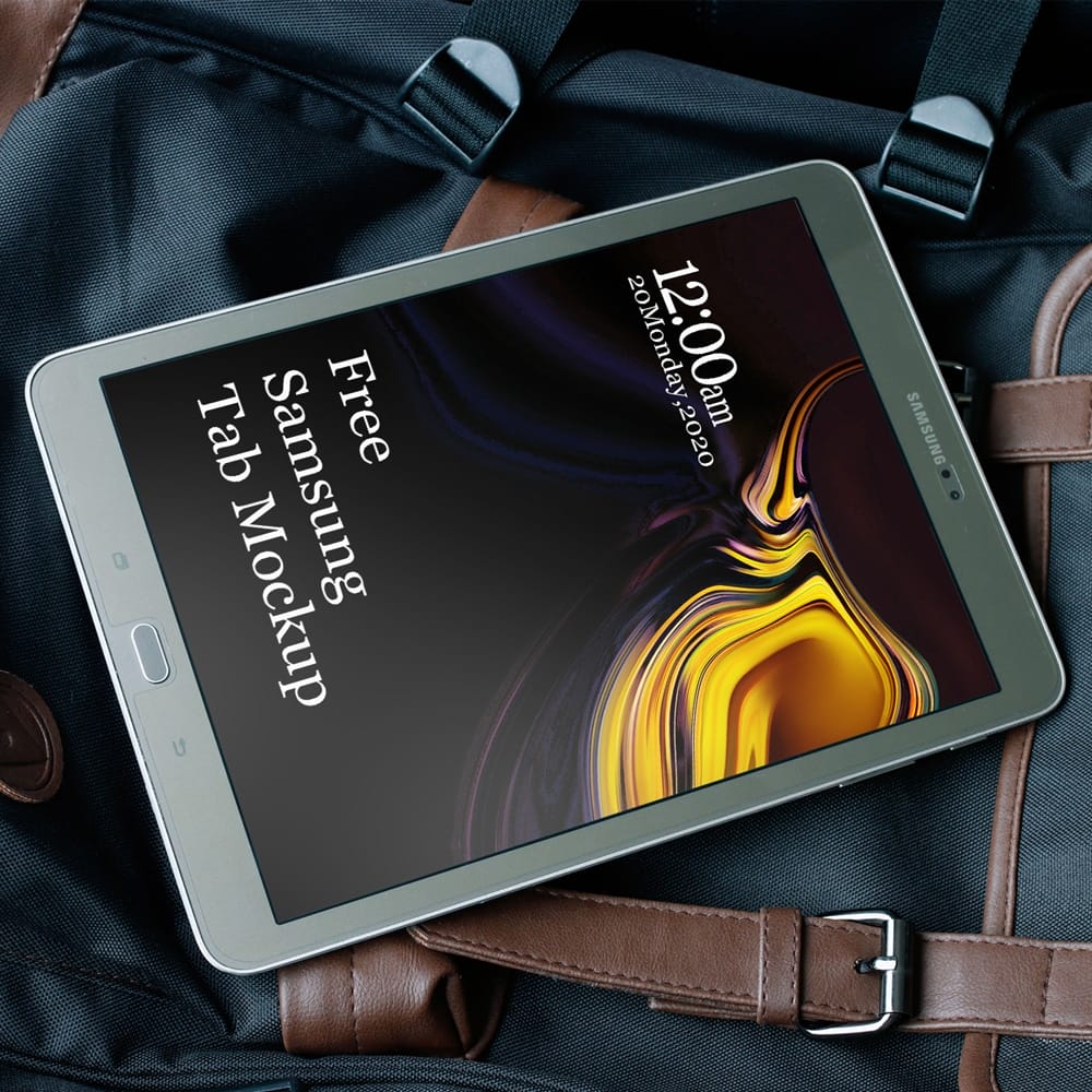 Free Samsung Tab Mockup PSD Template