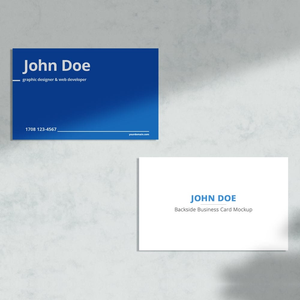 Free Simple Business Card Mockup PSD