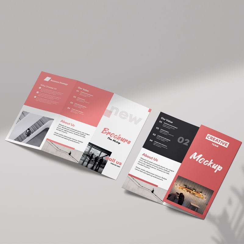 Free Tri-Fold Brochure Mockup