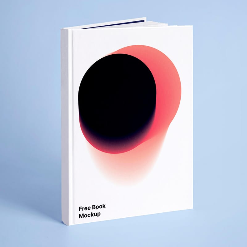 Free White Book Realistic Mockup