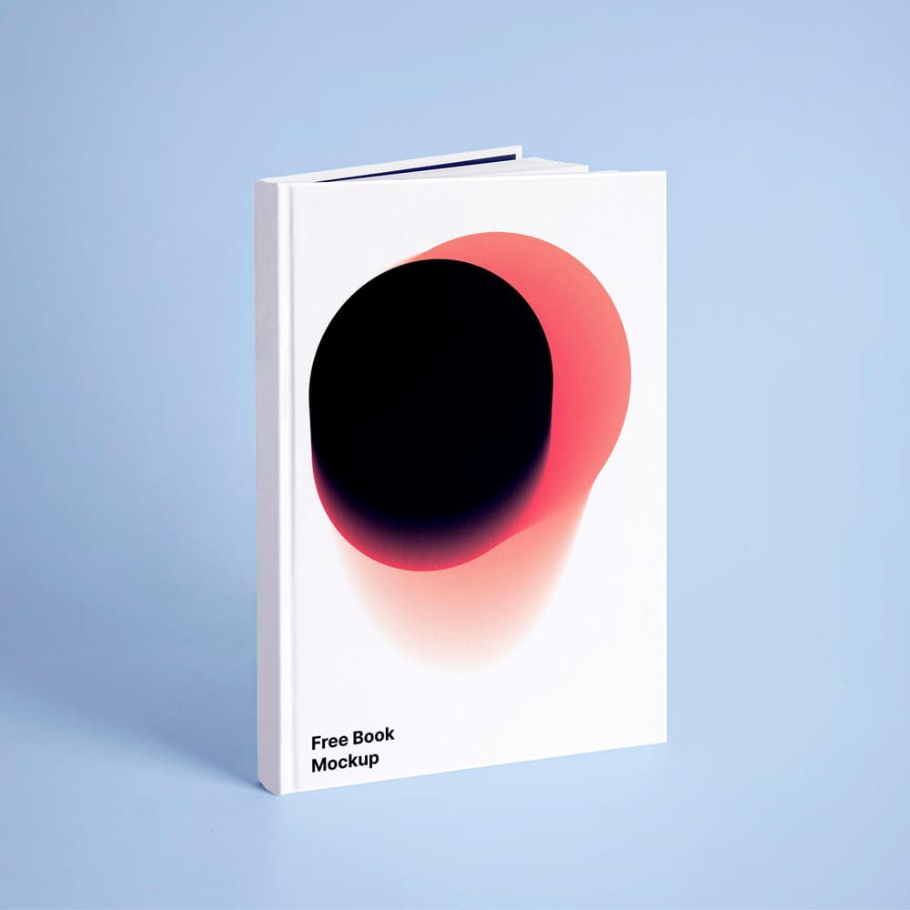 Free White Book Realistic Mockup