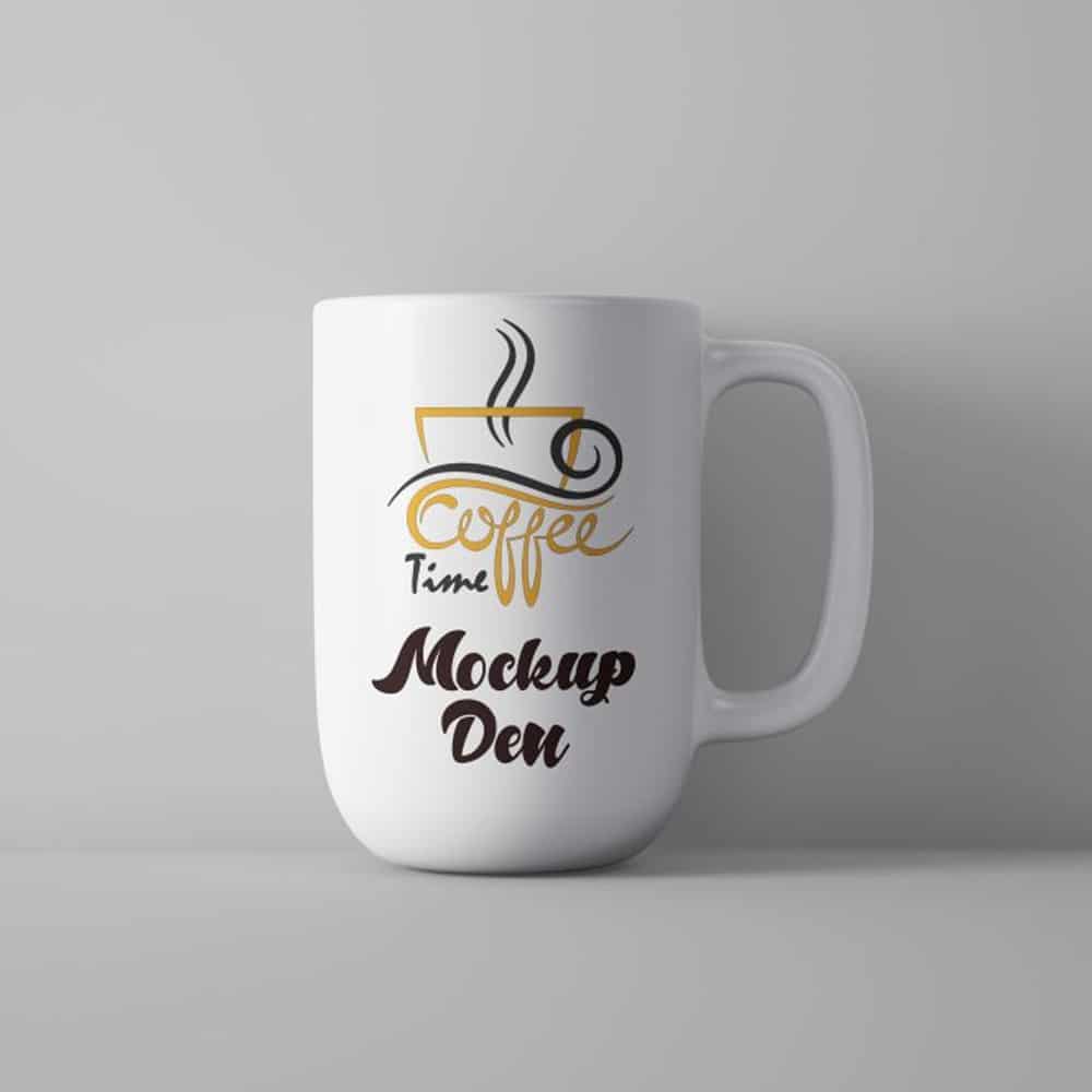 Free White Minimal Coffee Cup Mockup