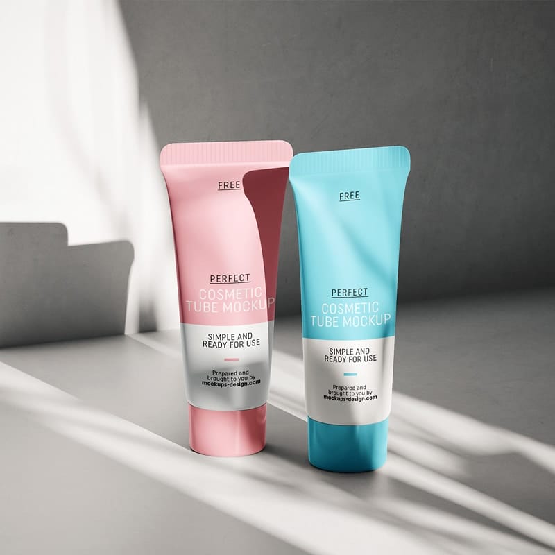 Free Cosmetic Tube Mockup