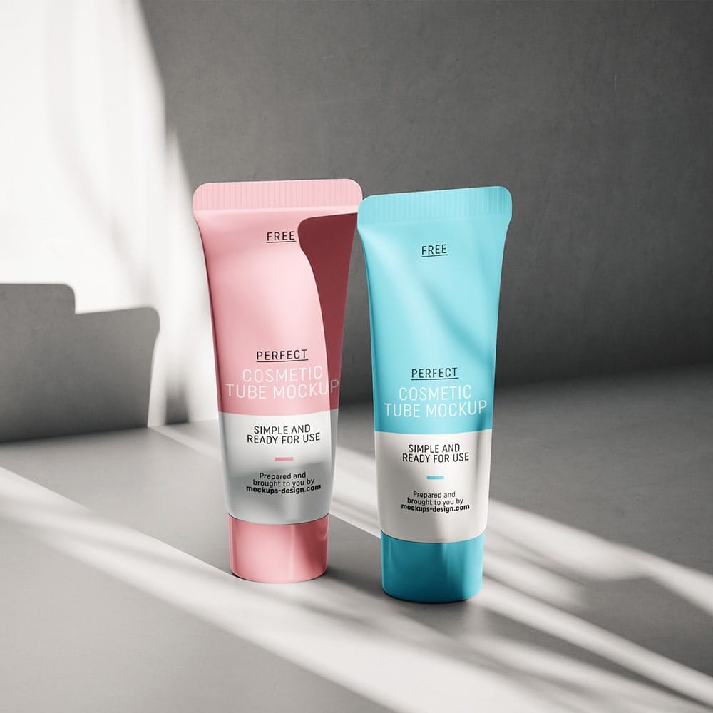 Free Cosmetic Tube Mockup