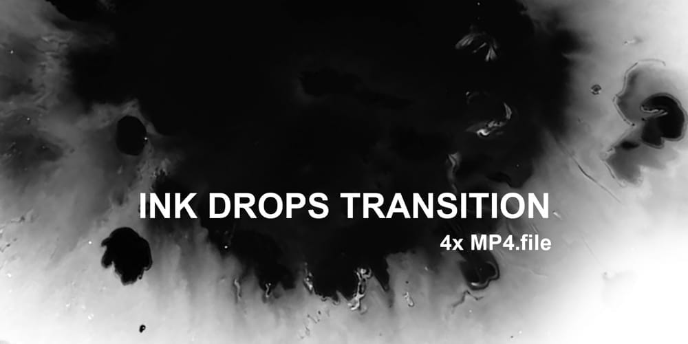 Ink Drops Transition Footage Overlay