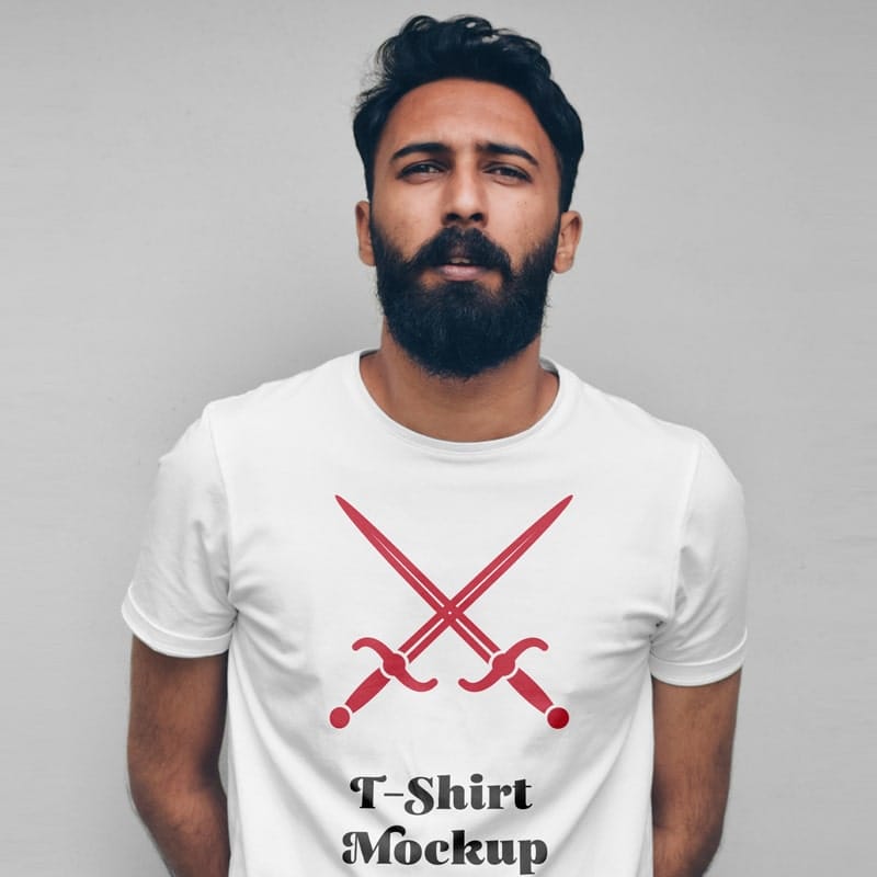 Man with T-Shirt Mockup