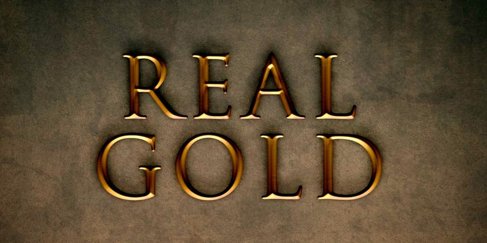 Latest Free Photoshop Text Styles & Effects 76 Real Gold Effect
