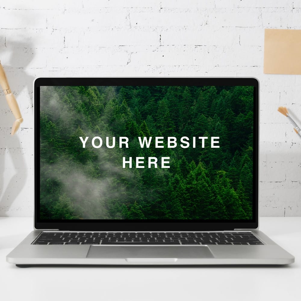 Retina MacBook Workspace Mockup