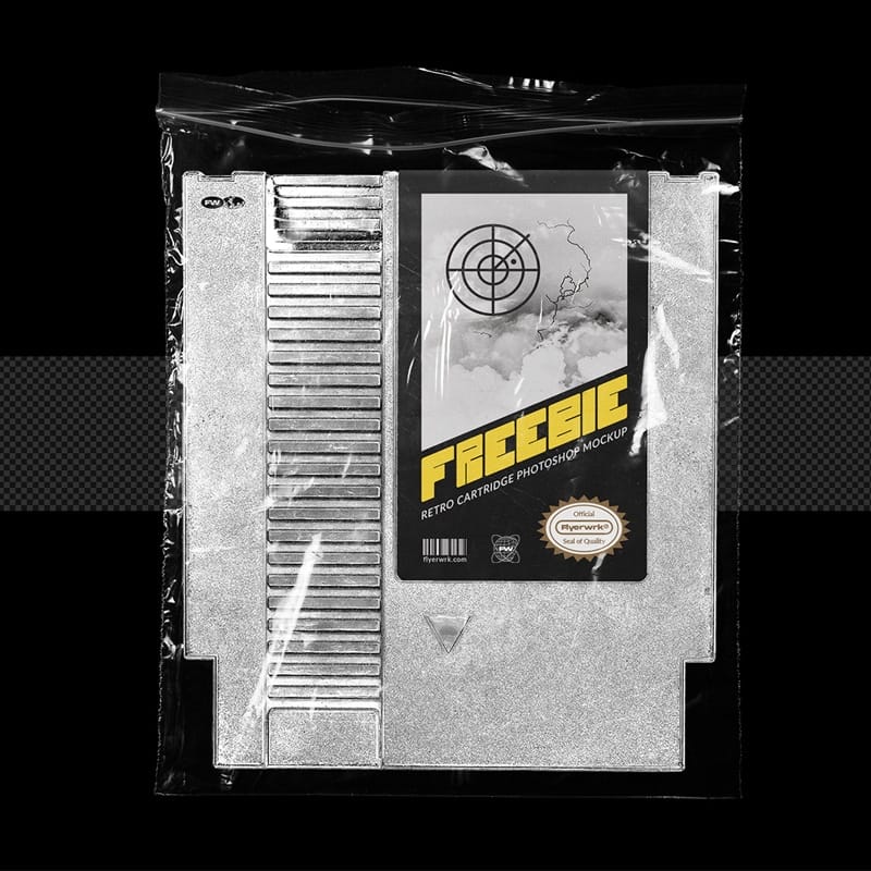 Retro Game Cartridge Mockup