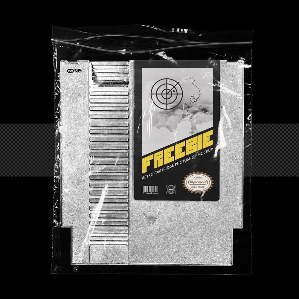 Retro Game Cartridge Mockup