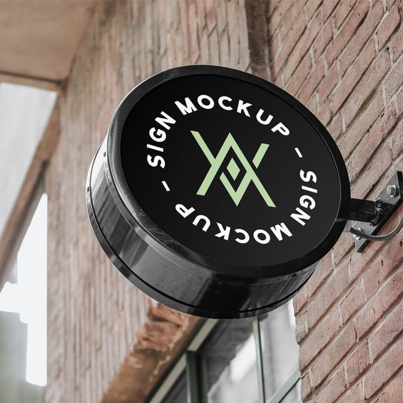 Rounded Sign Mockup