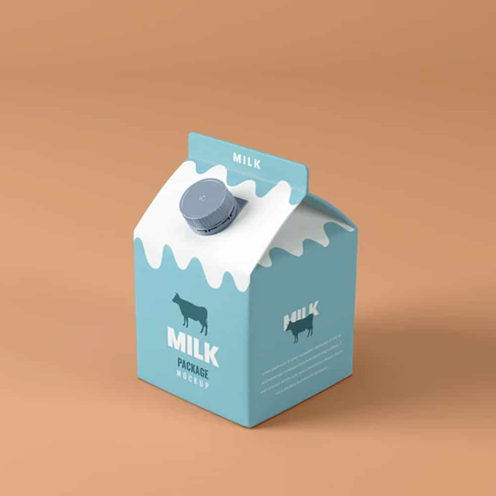 Small Milk Box Mockup