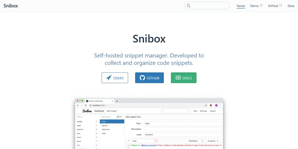 These are the Best Code Snippet Managers 22 Snibox