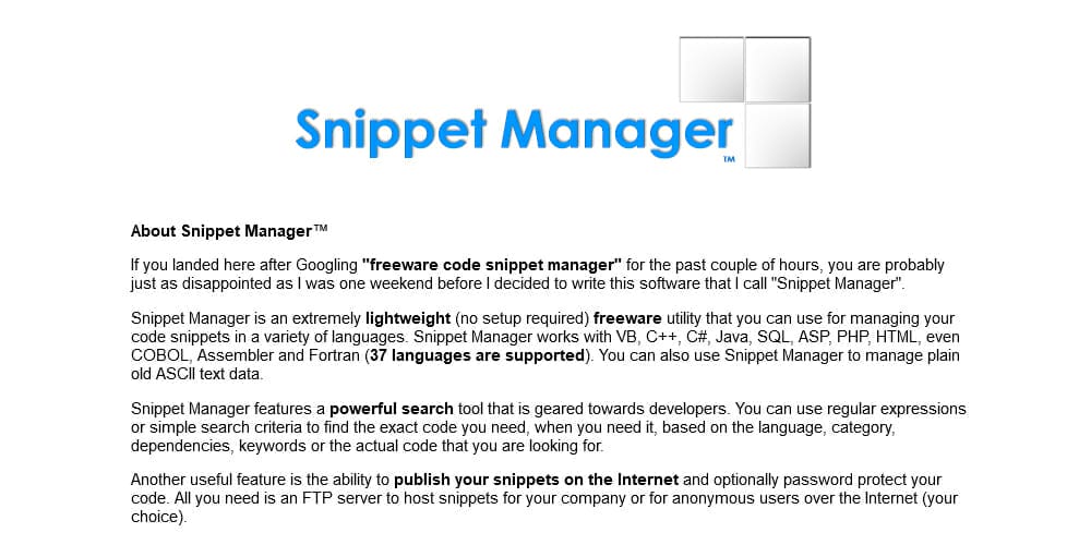 Snippet Manager