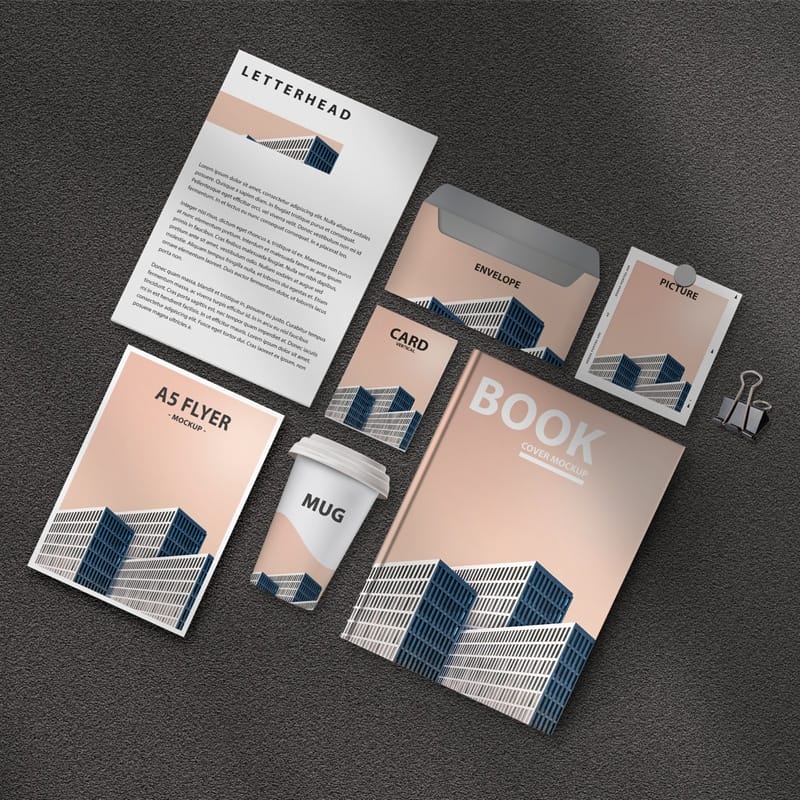 Stationery Scene Free Mockup PSD