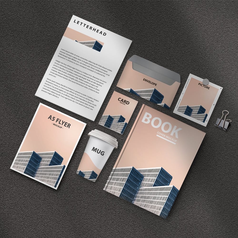 Stationery Scene Free Mockup PSD