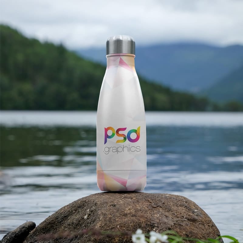 Steel Water Flask Bottle Mockup