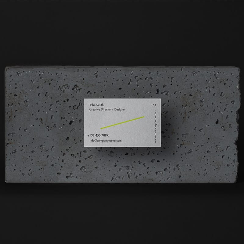 Stone PSD Business Card Mockup