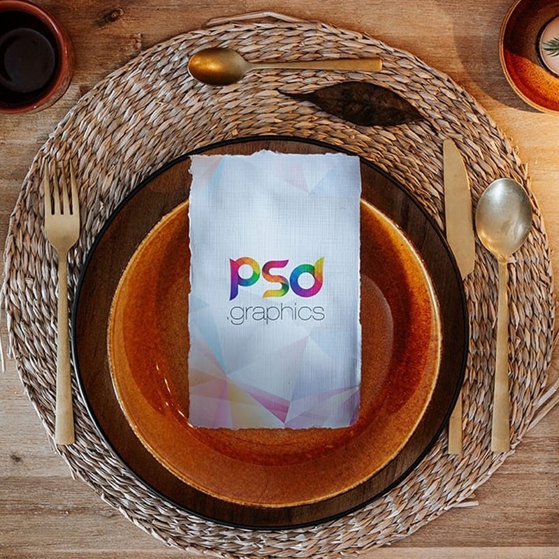 Torn Paper Menu Mockup Template