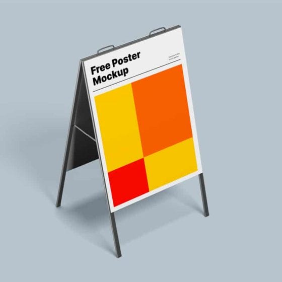 Two A-Stand Poster Mockups