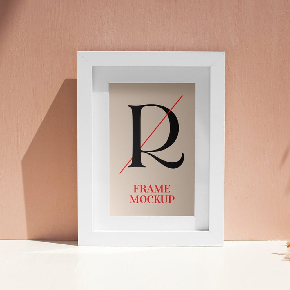 White Frame PSD Mockup