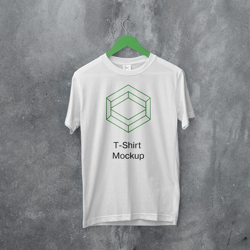 White Hanging T-Shirt Mockup