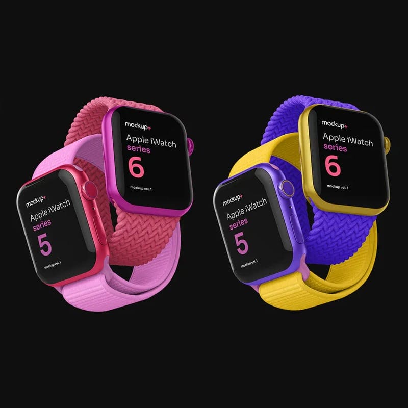Apple Watch Series 5 & 6 Free Mockup