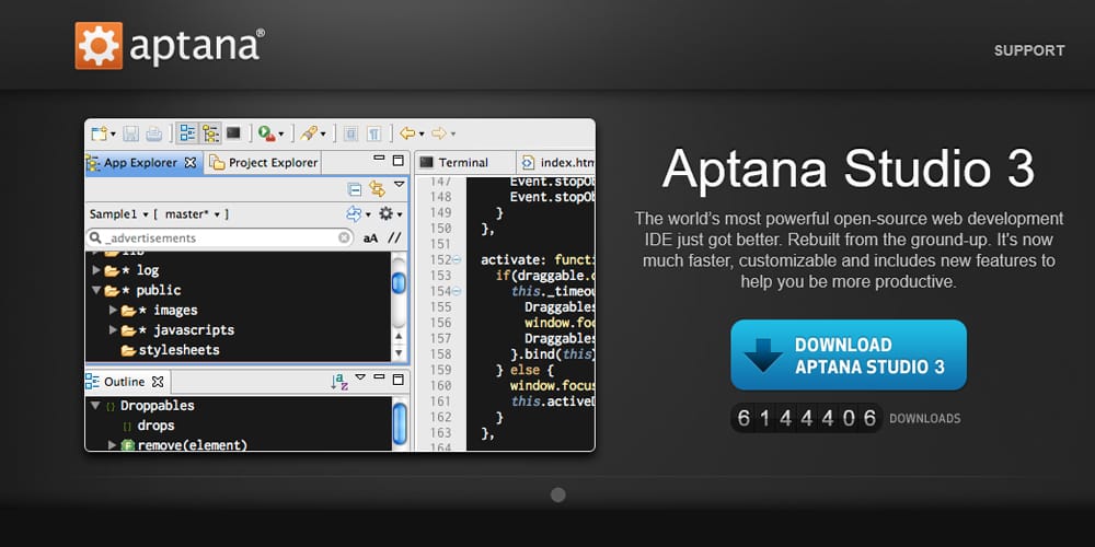 aptana studio 3 windows download