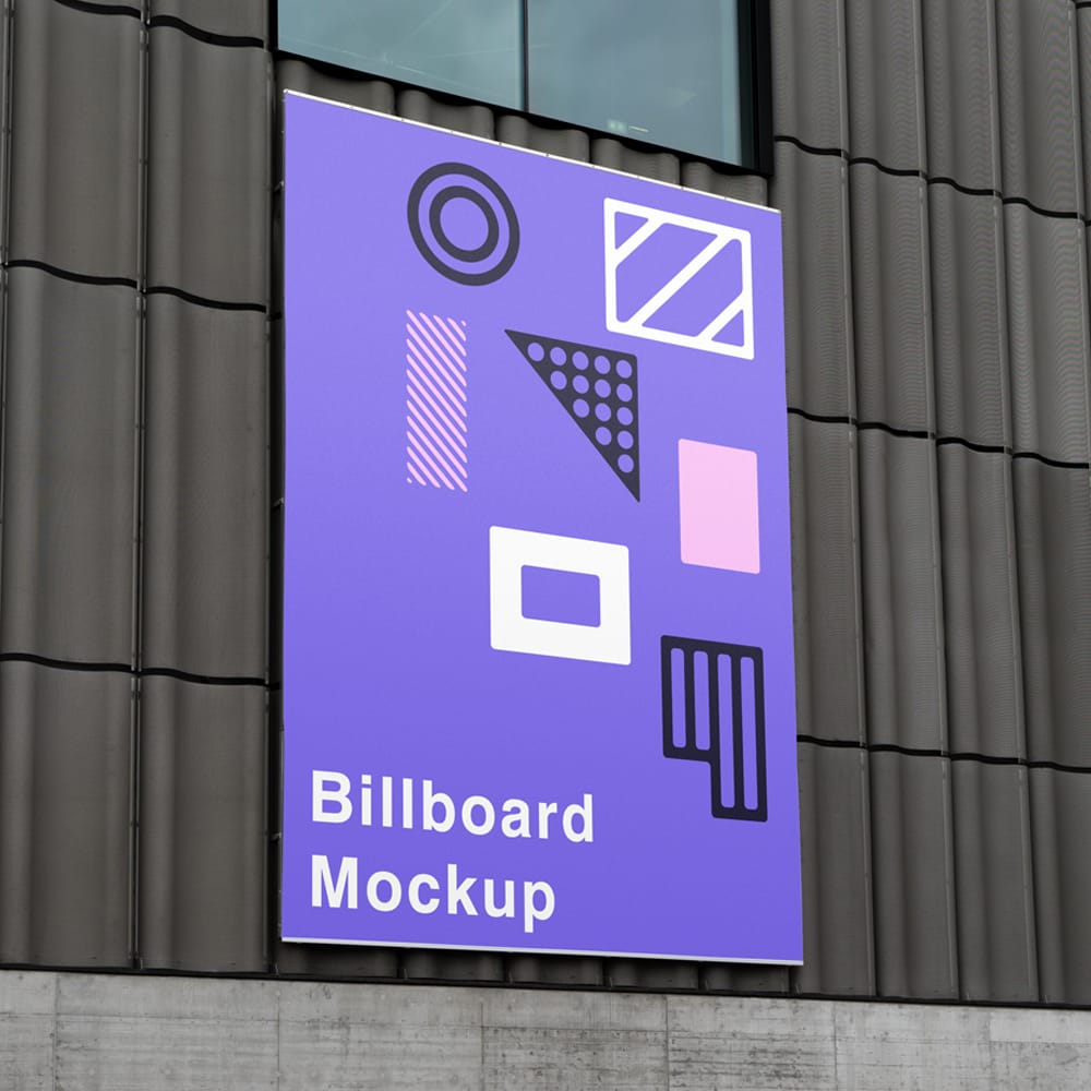 Billboard on Wall Mockup
