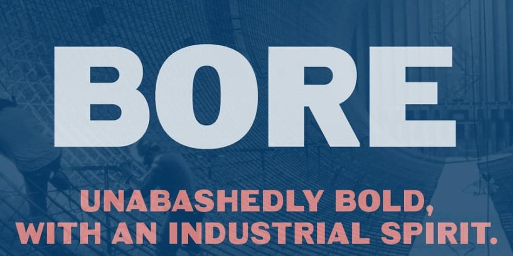 Bore Bold Industrial Font