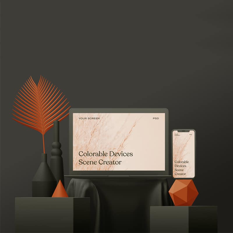 Colorable Devices Scene Creator Mockup