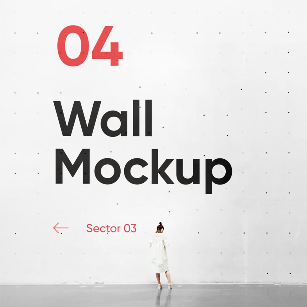 Concrete Wall PSD Mockup
