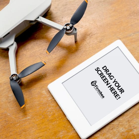 Drone Mavic Mini 2 Dji and Amazon Kindle Free Mockup PSD