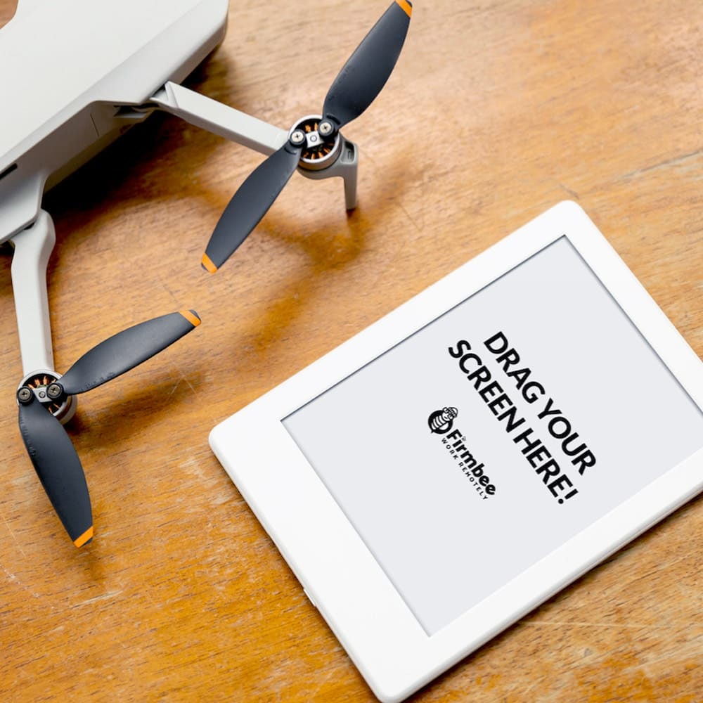 Drone Mavic Mini 2 Dji and Amazon Kindle Free Mockup PSD