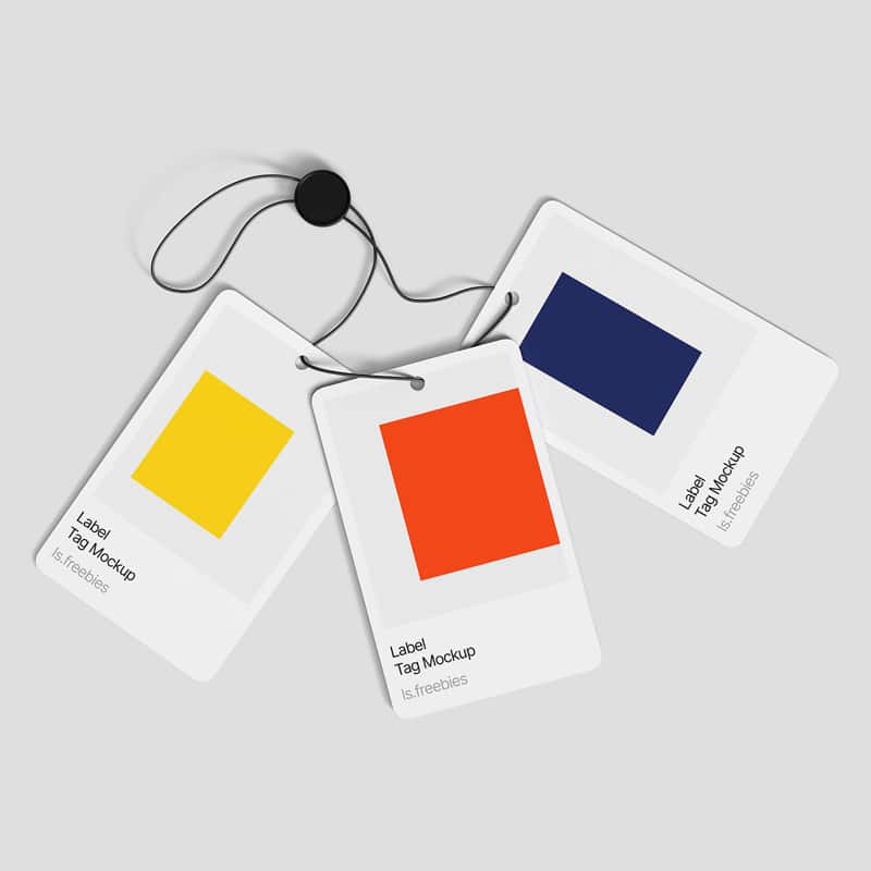 Free 3 Label Tag Mockups