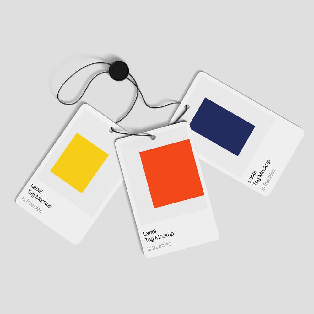 Free 3 Label Tag Mockups