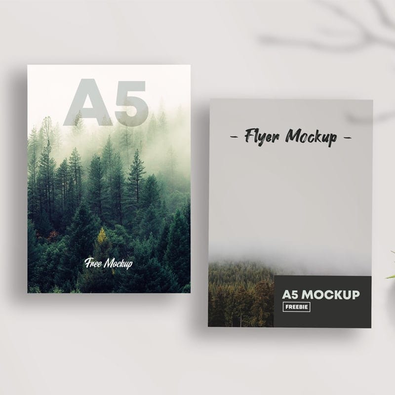Free A5 Flyer Mockup PSD