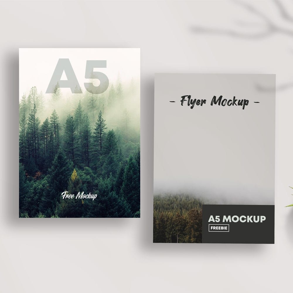 Free A5 Flyer Mockup PSD