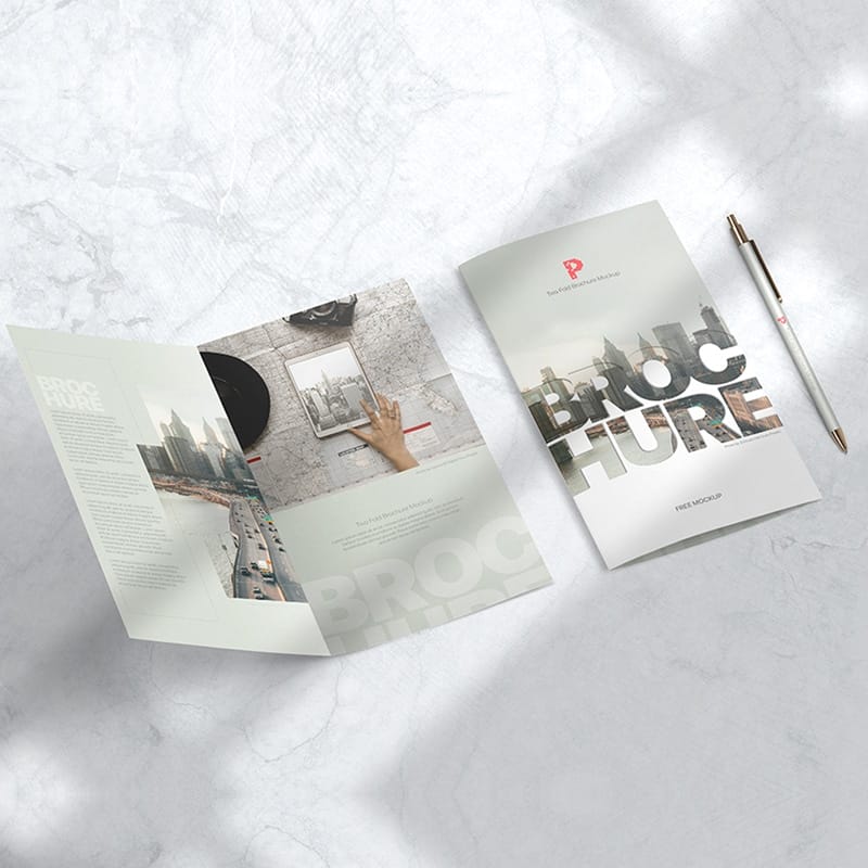 Free Bi-Fold Brochure Mockup