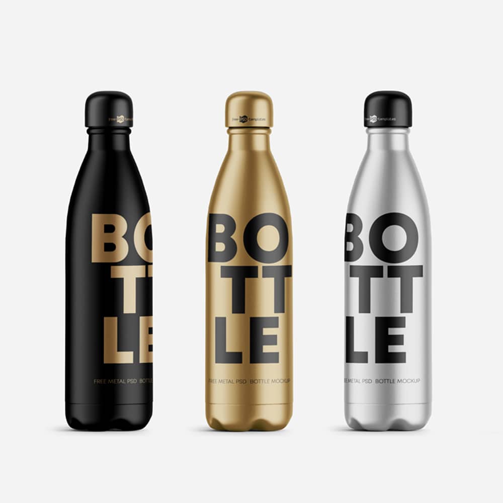 Free Bottle Mockups in PSD