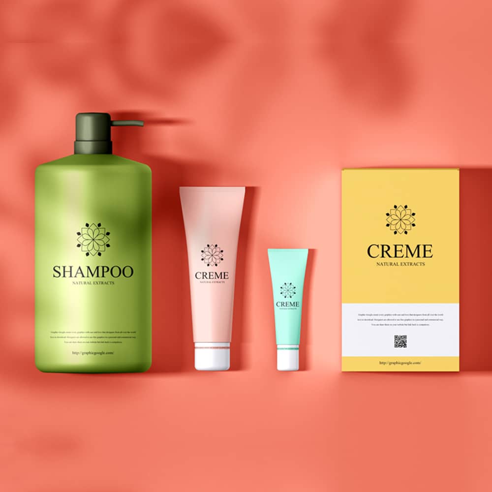 Free Branding Cosmetics Mockup