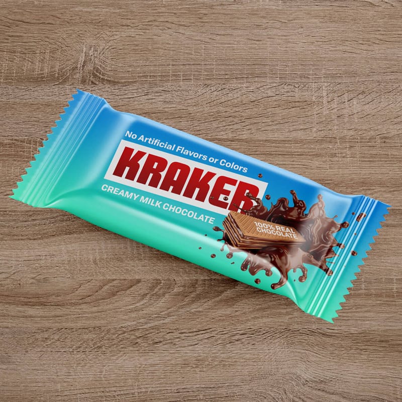 Free Candy Chocolate Bar Packaging Mockup PSD