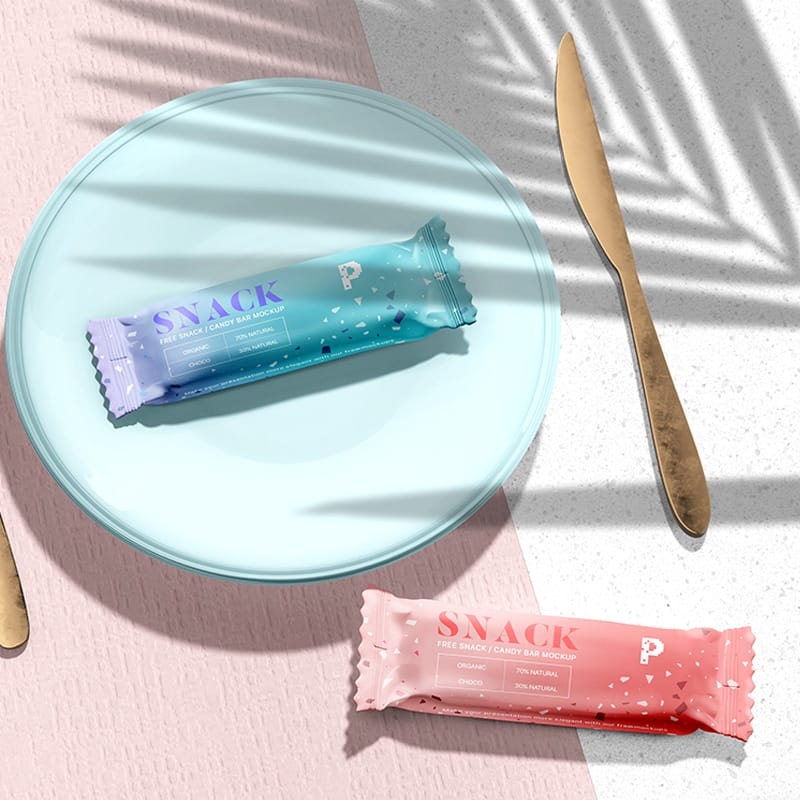 Free Candy or Snack Bar Mockup