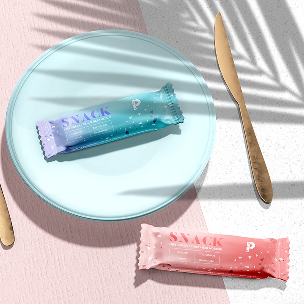 Free Candy or Snack Bar Mockup