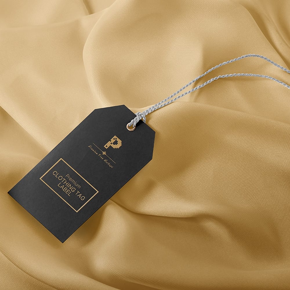 Free Clothing Tag Label Mockup