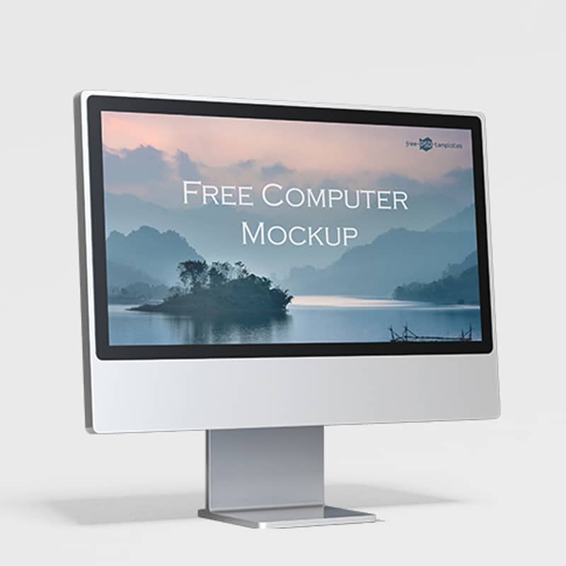 Free Computer Mockup in PSD