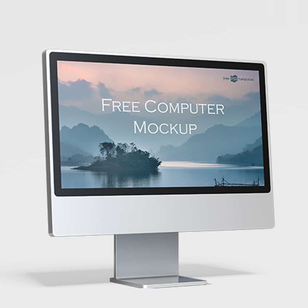 Free Computer Mockup in PSD