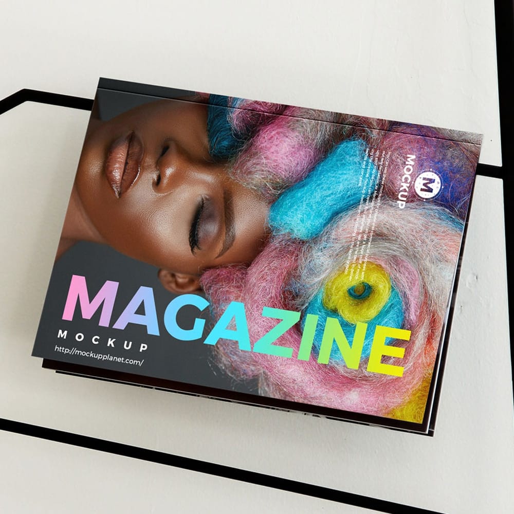 Free Display Magazine Mockup Design