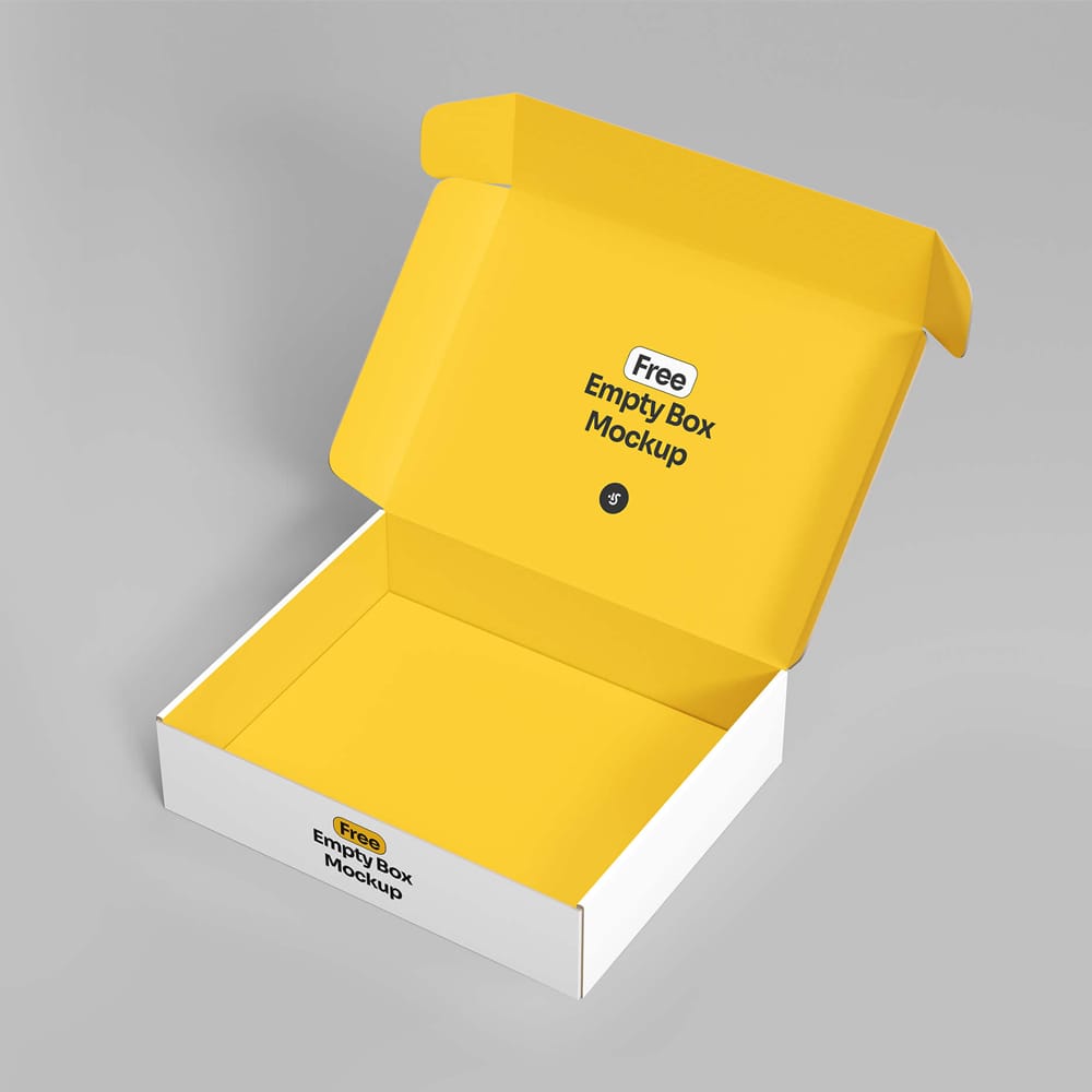 Free Empty Box Mockup